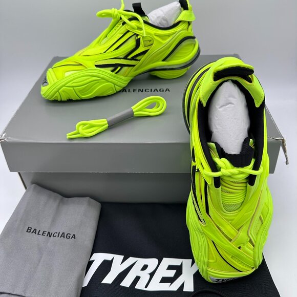 Balenciaga Women's Tyrex Low Top Athletic Sneaker, Size EU37/US7, Fluo Yellow - Picture 1 of 15